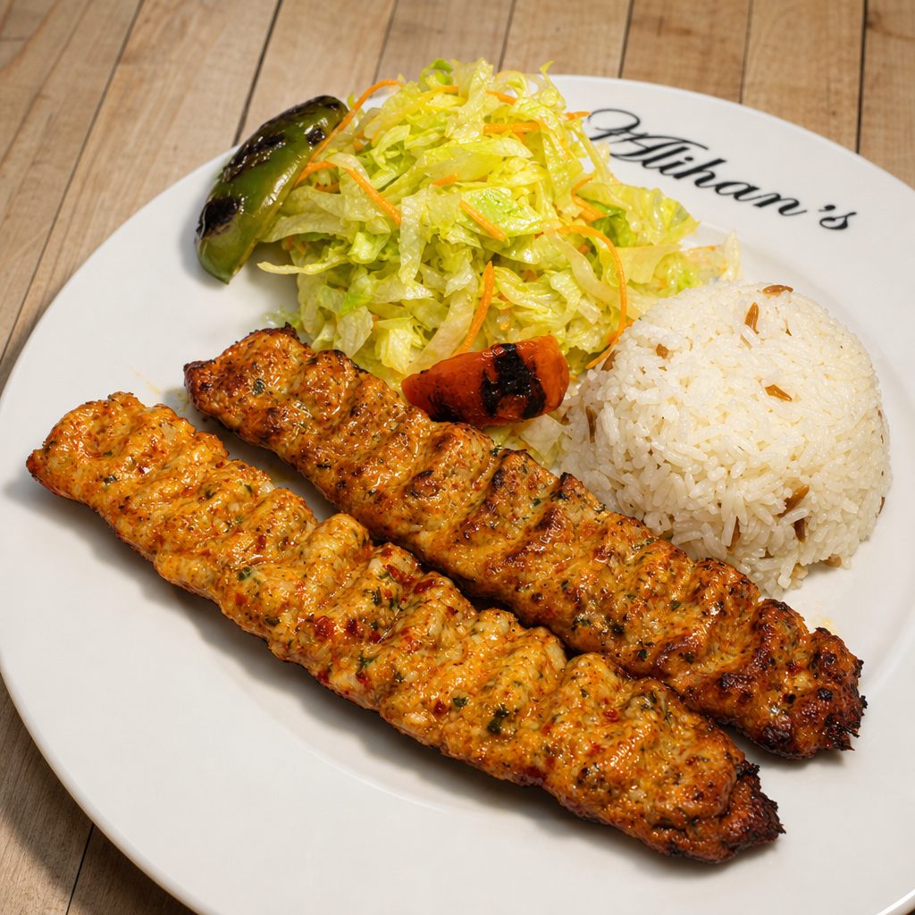 Chicken Adana Kebab.