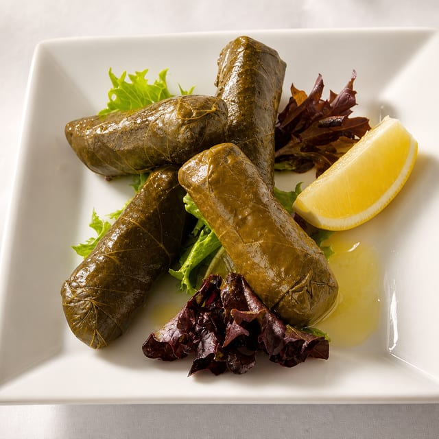 Stuffed Grape Leaves.