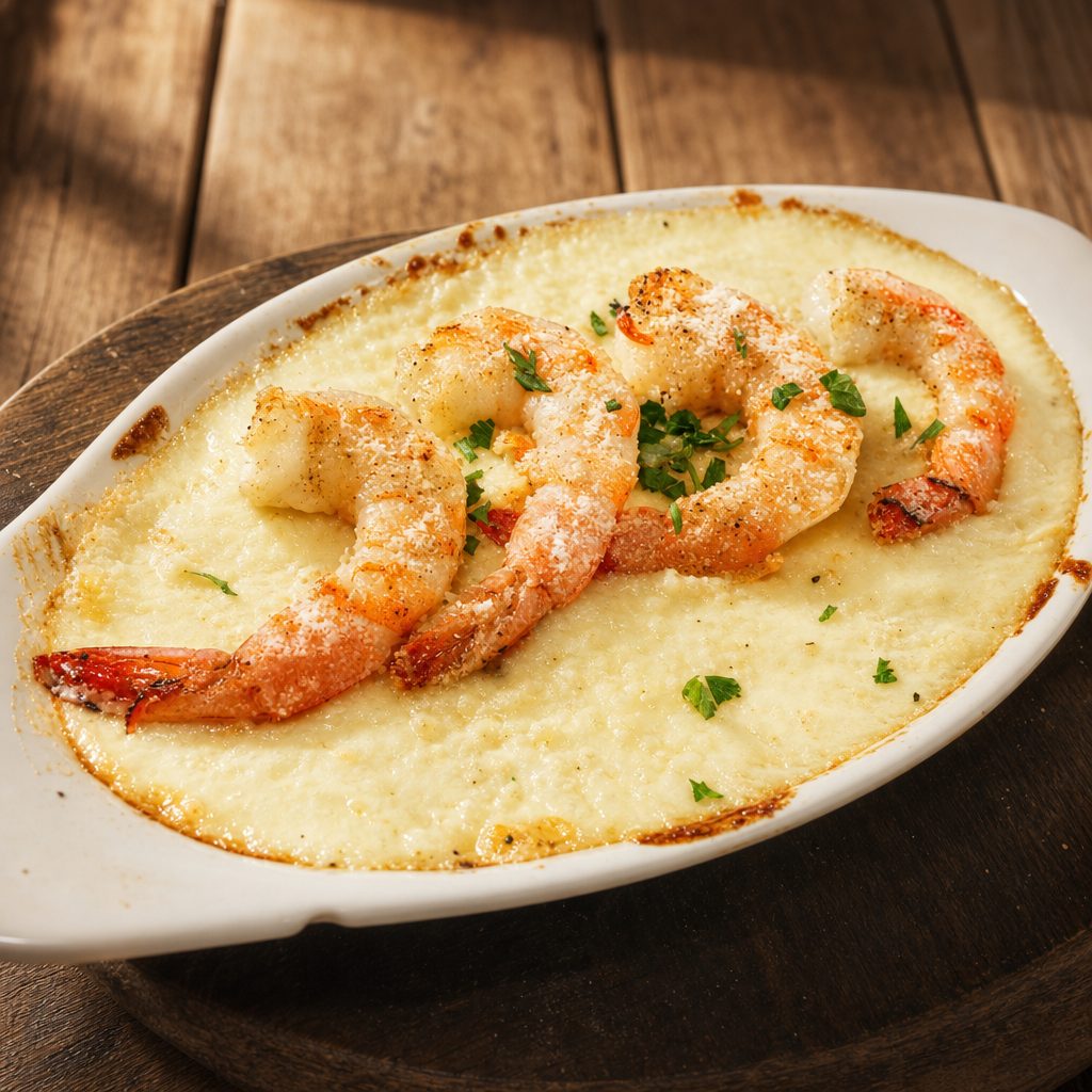 Seafood Ravioli with Shrimp.