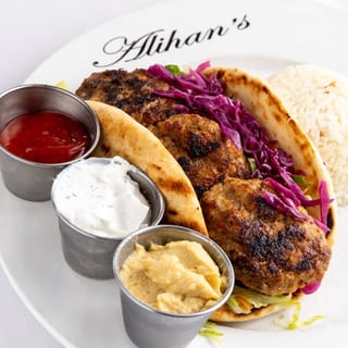 Lunch Chicken Kofte, Pita, Salad